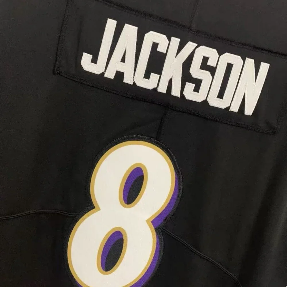 Black fan jersey of Lamar Jackson (No. 8) of the Baltimore Ravens - Picture 3 of 4